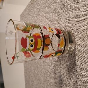 8 Christmas owl glasses